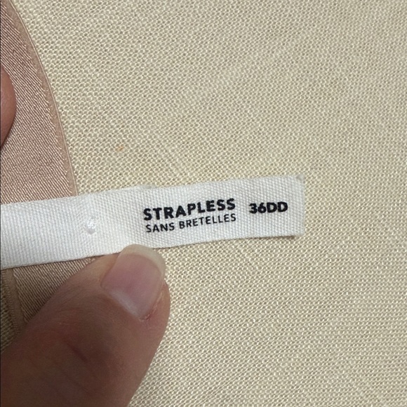 Aerie Real Sunnie Strapless Cream Beige Underwire Bra, Size 36DD. NWT - Picture 11 of 11